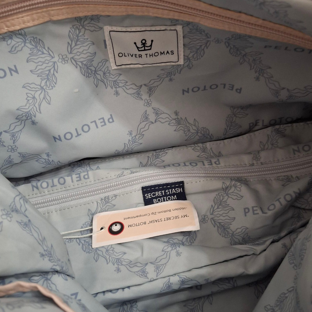 NWOT‎ Peloton x Oliver Thomas Kitchen Sink Pink Quilted Gym Bag - Picture 6 of 8